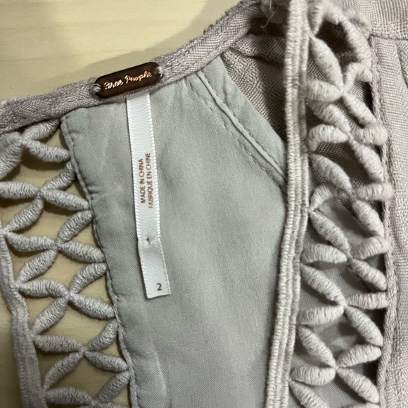 Free People I Think I Love You Crochet Inset Mini Dress - Picture 5 of 10